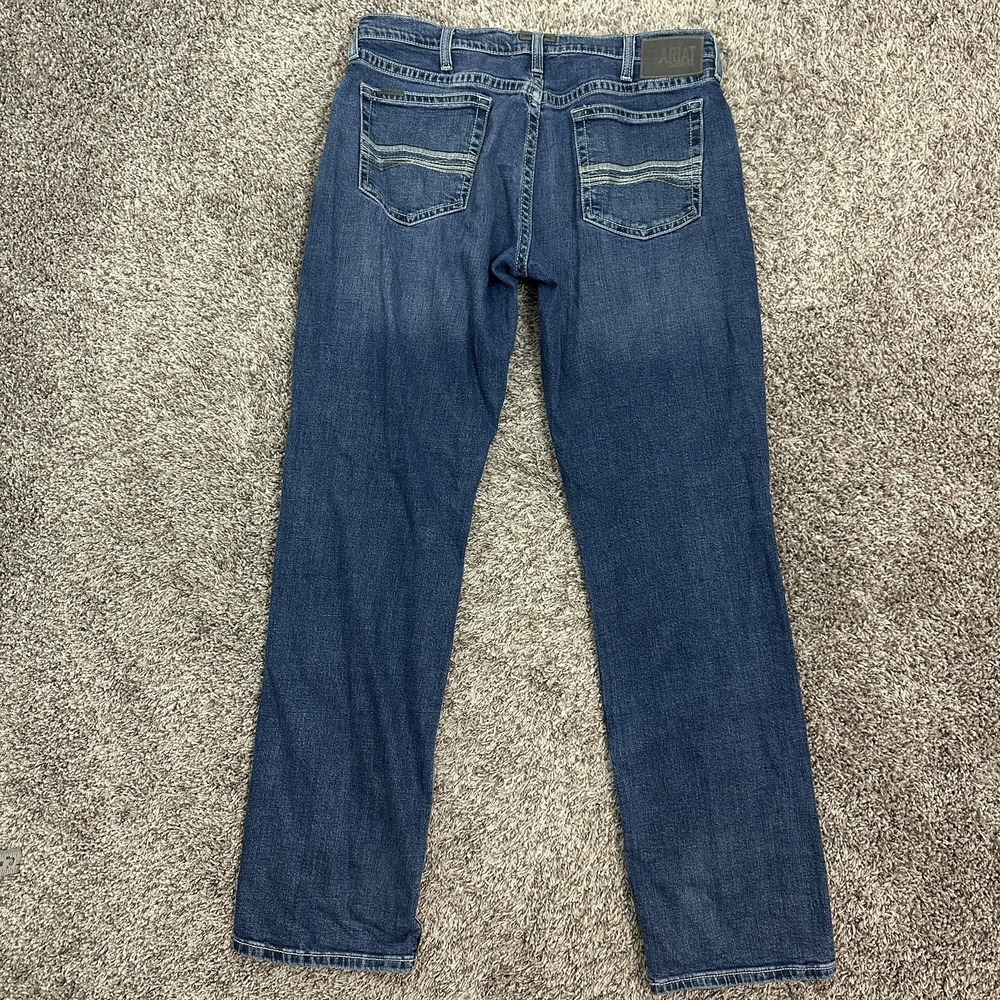 Ariat M7 Jeans Slim Fit Wesley Straight Leg 38x36 Dark Denim Cowboy Workwear